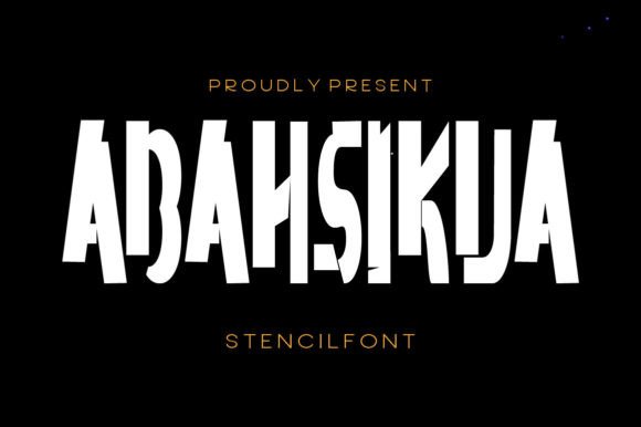 Abahsikua: Bold, Modern Stencil Typography