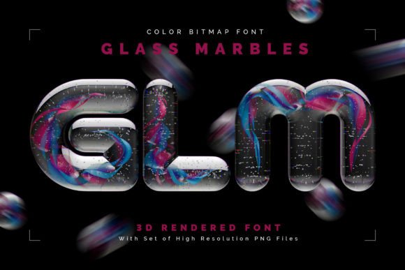 Glass Marbles: A Glossy, Transparent Display Font