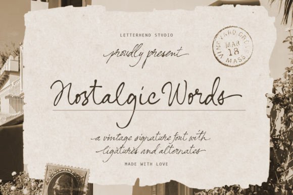 Nostalgic Words: The Vintage Script That Bridges Memory and Modern Design