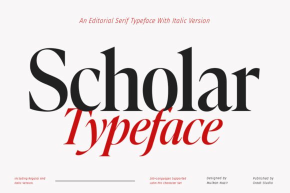 Scholar Typeface