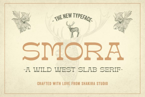 Smora: Vintage Retro Slab Serif Western Font