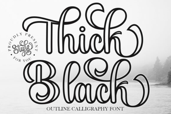 Thick Black Outline OTF: Where Elegant Simplicity Meets Design Precision